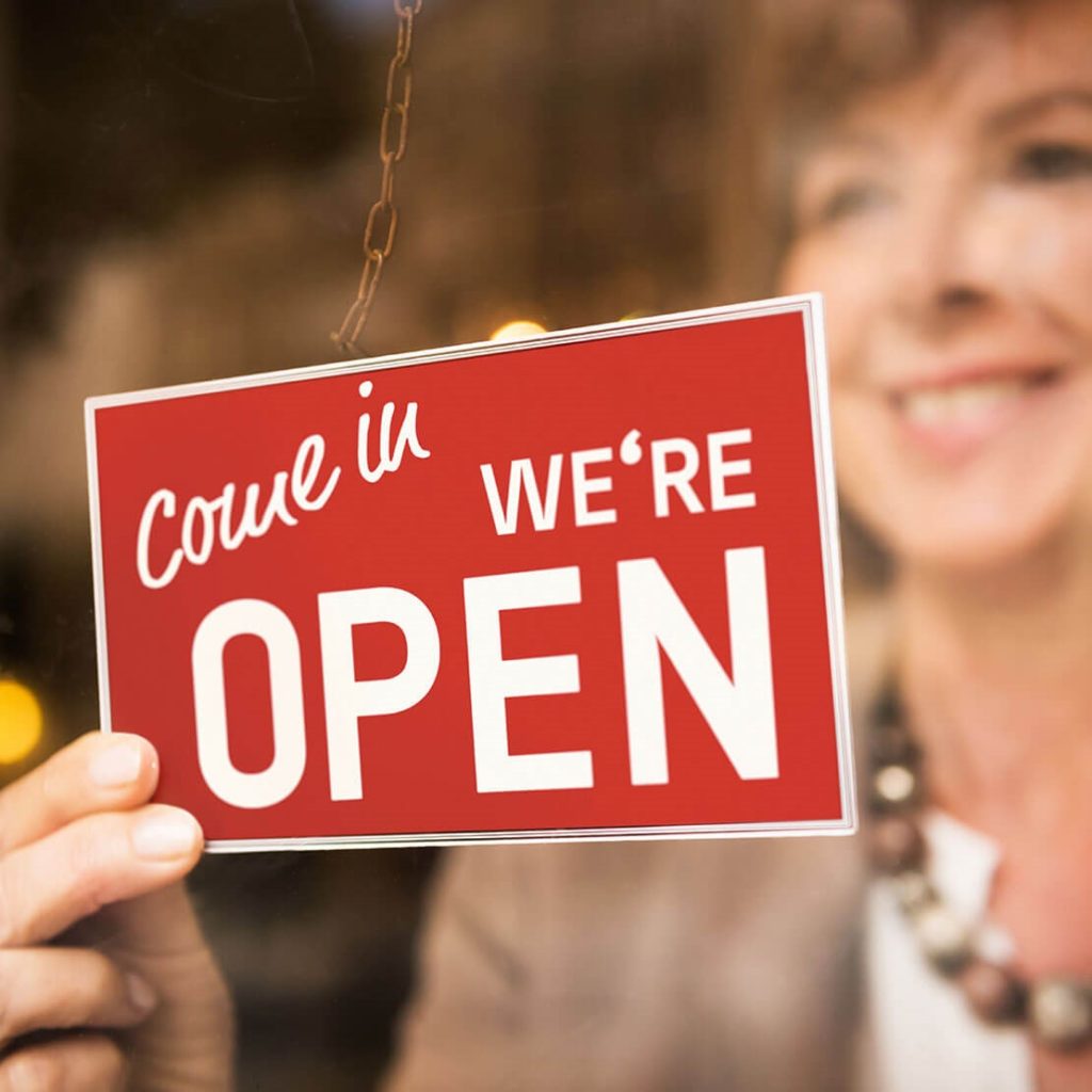 We're Open